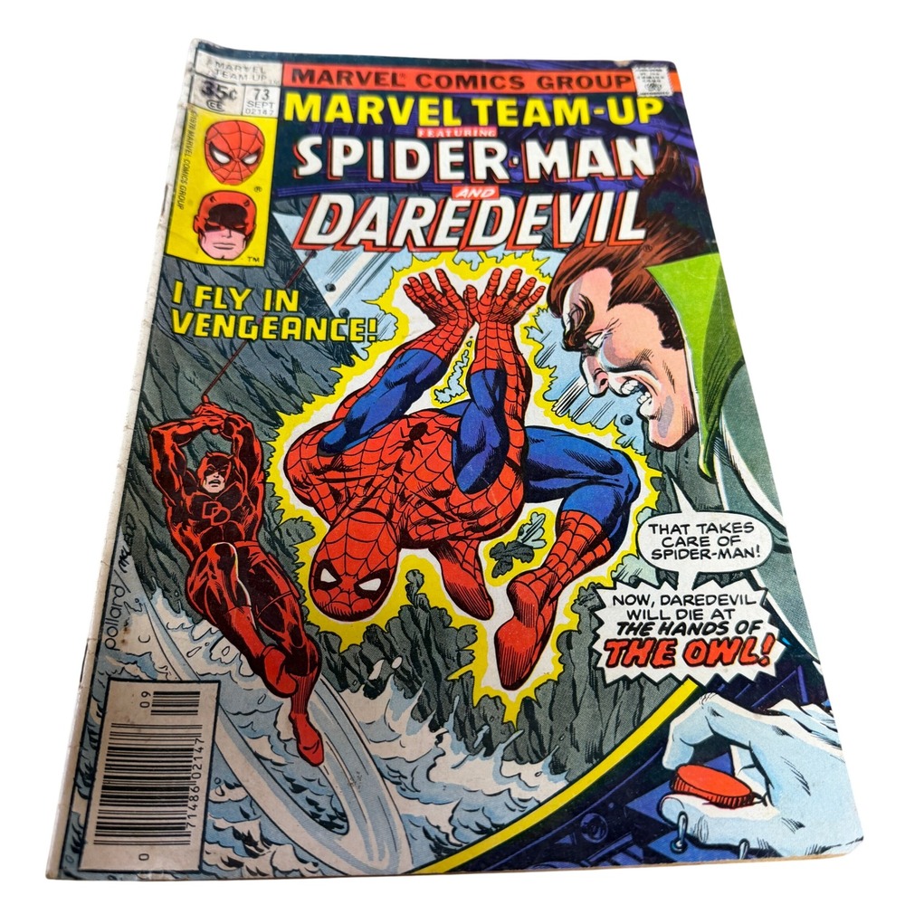 Marvel Team-Up Spider-Man‎ Daredevil VS The Owl Comic Book #73 Vintage 1978